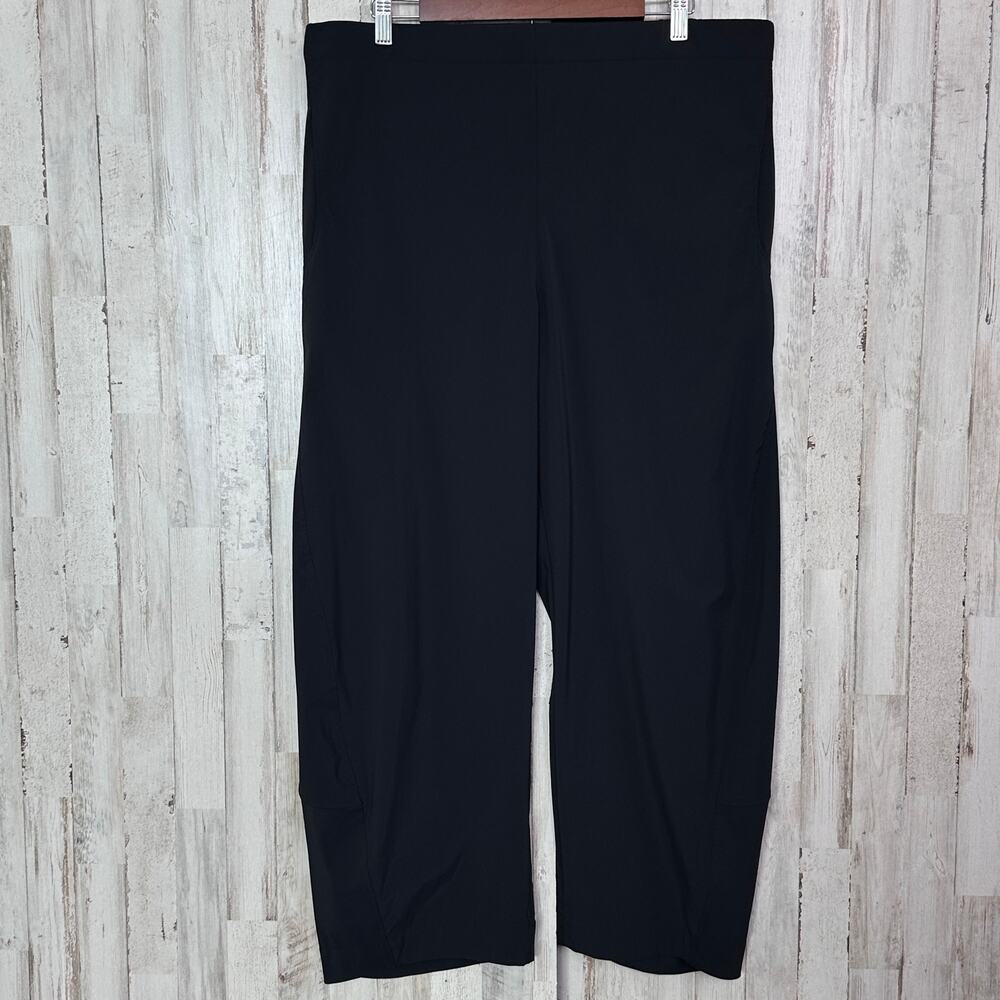 Ruti On The Loose Work Pants Size 16 Black Barrel Leg NWOT Stretchy $249